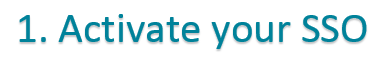 Step1 activate sso step1 activate sso