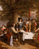 Charles Landseer - The Eve of the Battle of Edge Hill, 1642