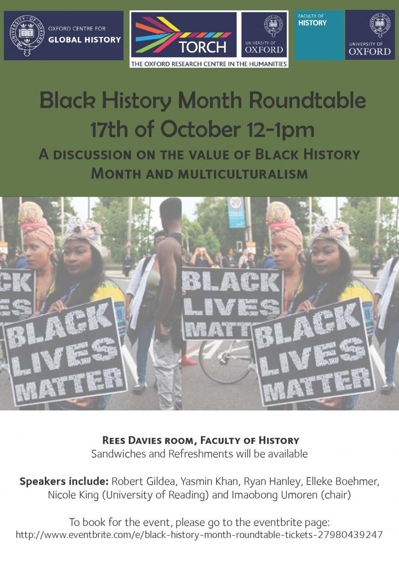 Black History Month Roundtable Poster