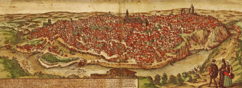 Huey (Joris Hoefnagel (drawing), Frans Hogenberg (engraving) ‘View of Toledo’ in G. Braun, Civitatis Orbis Terrarum, vol. I, 3, 1572)