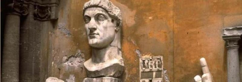 The fragments of a colossal statue of Constantine, now in the Musei Capitolini, Rome