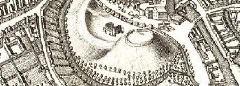 Oxford Castle on David Loggan’s map, 1675.