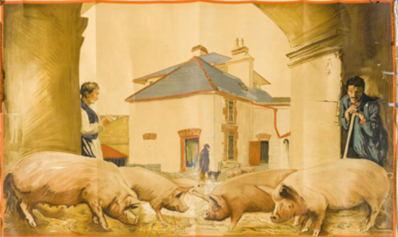 Seán Keating, Irish Free State Bacon, 1929, 100 x 151 cm (National Library of Ireland, Dublin, EMB/7) Seán Keating, Irish Free State Bacon, 1929, 100 x 151 cm (National Library of Ireland, Dublin, EMB/7)