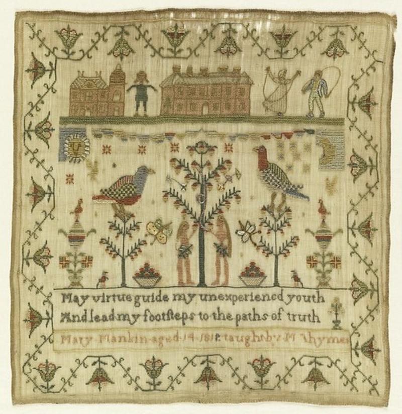 Sampler (England)181019 (Ch 18483249) Cooper Hewitt Smithsonian Design Museum Public Domain via Wikim