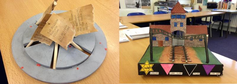 Memorials made by 15-year-old pupils as homework for History course