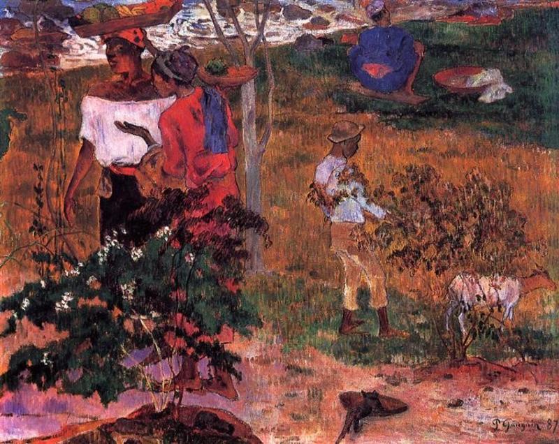 Paul Gauguin, Tropical Conversation, 1887, oil on canvas Paul Gauguin, Tropical Conversation, 1887, oil on canvas