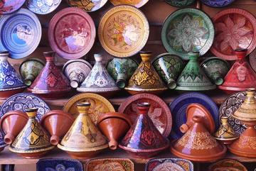 cd event tajines in a pottery shop in morocco
