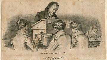 friedrich hegel mit studenten lithographie f kugler