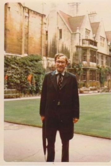 Nick Ilett at Brasenose, Oxford in 1974