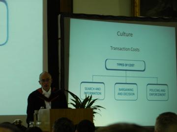 Peter Wilson giving his Inaugural lecture, 30 January 2017