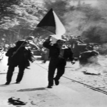 Demonstration on Wenceslas Square, Prague, 21st August 1968