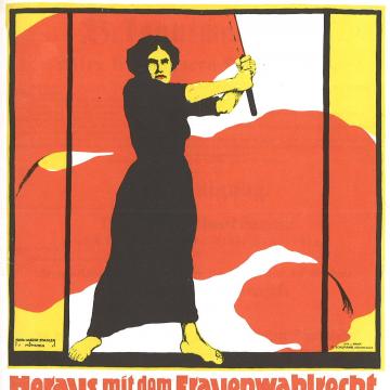 Poster for Women's Day, March 8, 1914. Claming voting right for women. Poster for Women's Day, March 8, 1914. Claming voting right for women.
