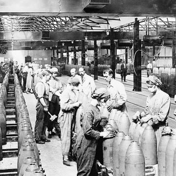 Women at work during the First World War- Munitions Production, Chilwell, Nottinghamshire, England, UK, c 1917