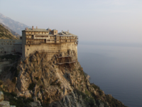 View of the monastery of Simonos Petra, Mt Athos