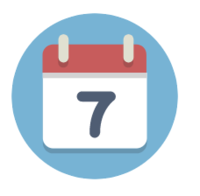 A drawing of a date on a calendar