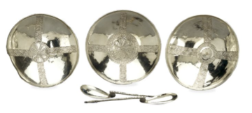 Figure 2. Silver bowls and spoons of eastern Mediterranean provenance found at the Sutton Hoo burial. 