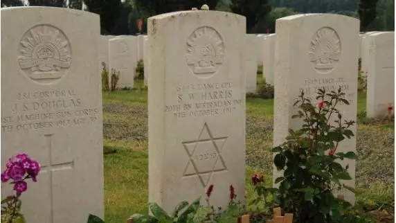 Gravestones from a military graveyard