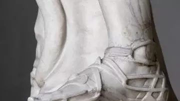 Roman statue's ankle