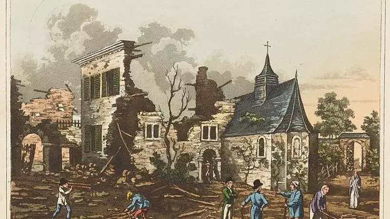 18 June 1815 – Waterloo – Napoléonic destructions at Hougoumont