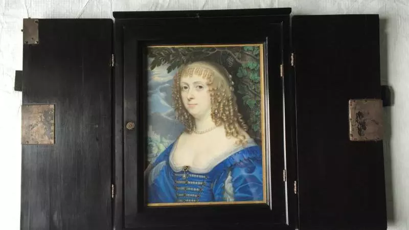 Katherine Murray, large miniature by John Hoskins (1638)