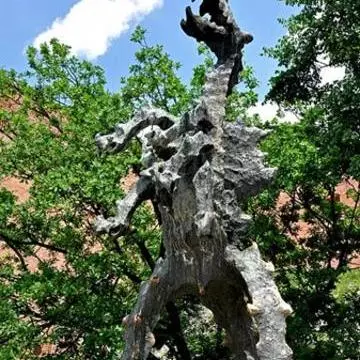 Sculpture of the legendary Wawel dragon, Dragon’s Den, Krakow.