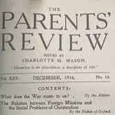 Contents page for the December 1914 issue of The Parents’ Review.