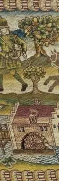 A carpet depicting hunting in early modern england